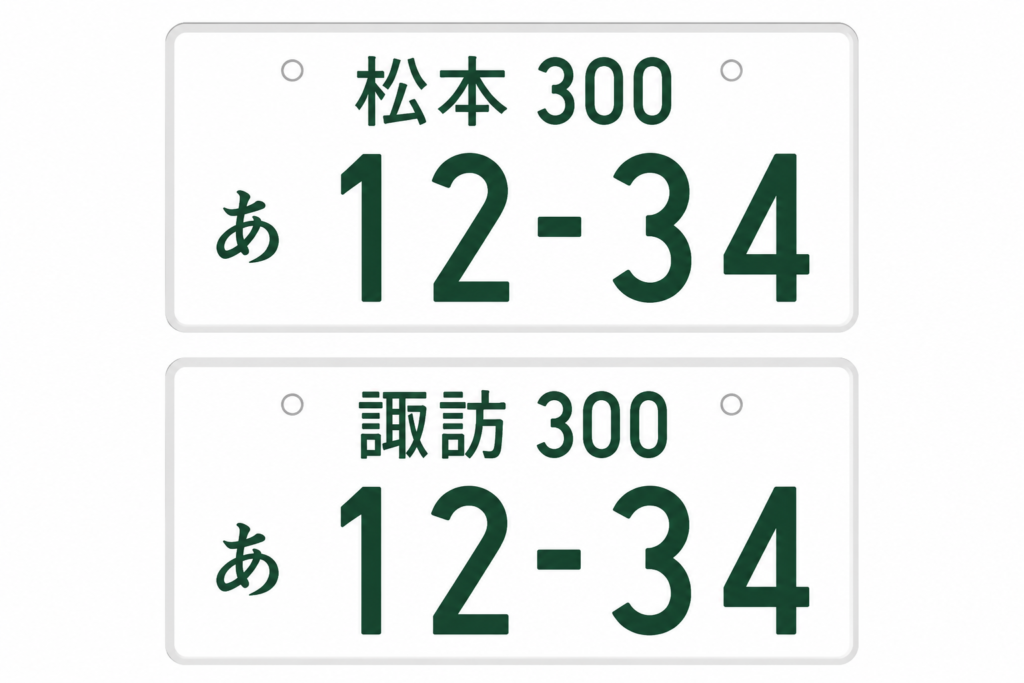 長野県 車庫証明 住所変更 変更届 松本 松本陸運局 諏訪 塩尻