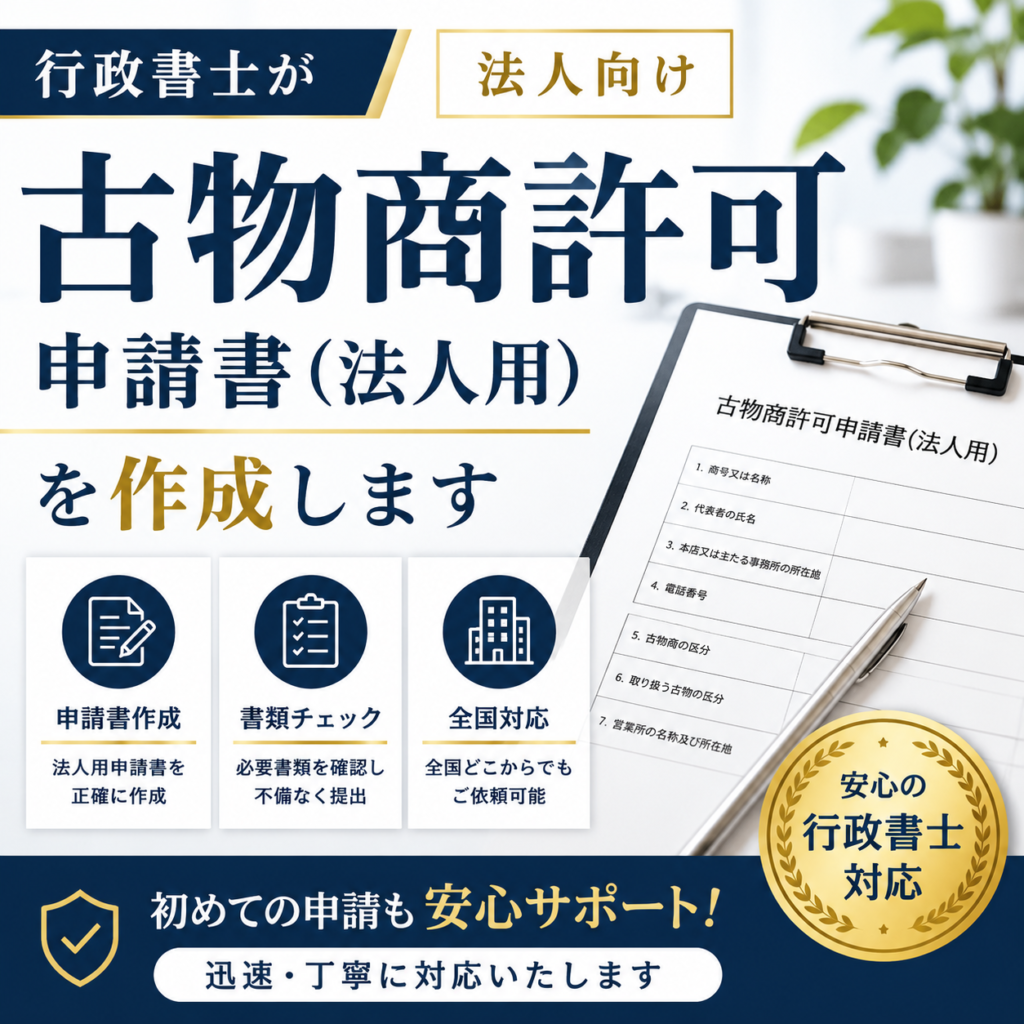古物商許可 法人